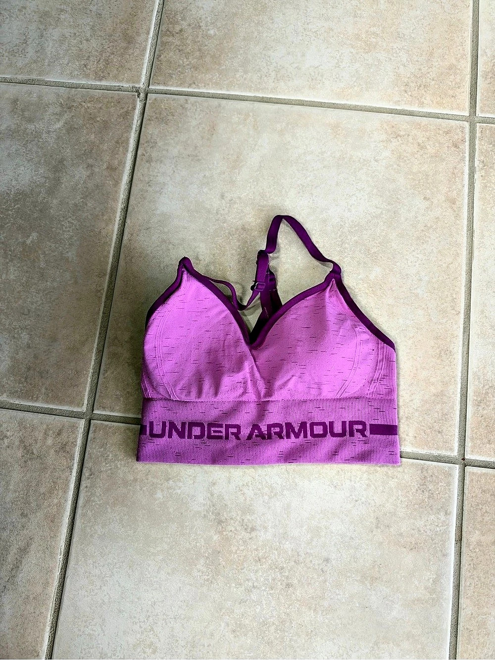 Under Armour Crossback Mid Sports Bra Purple